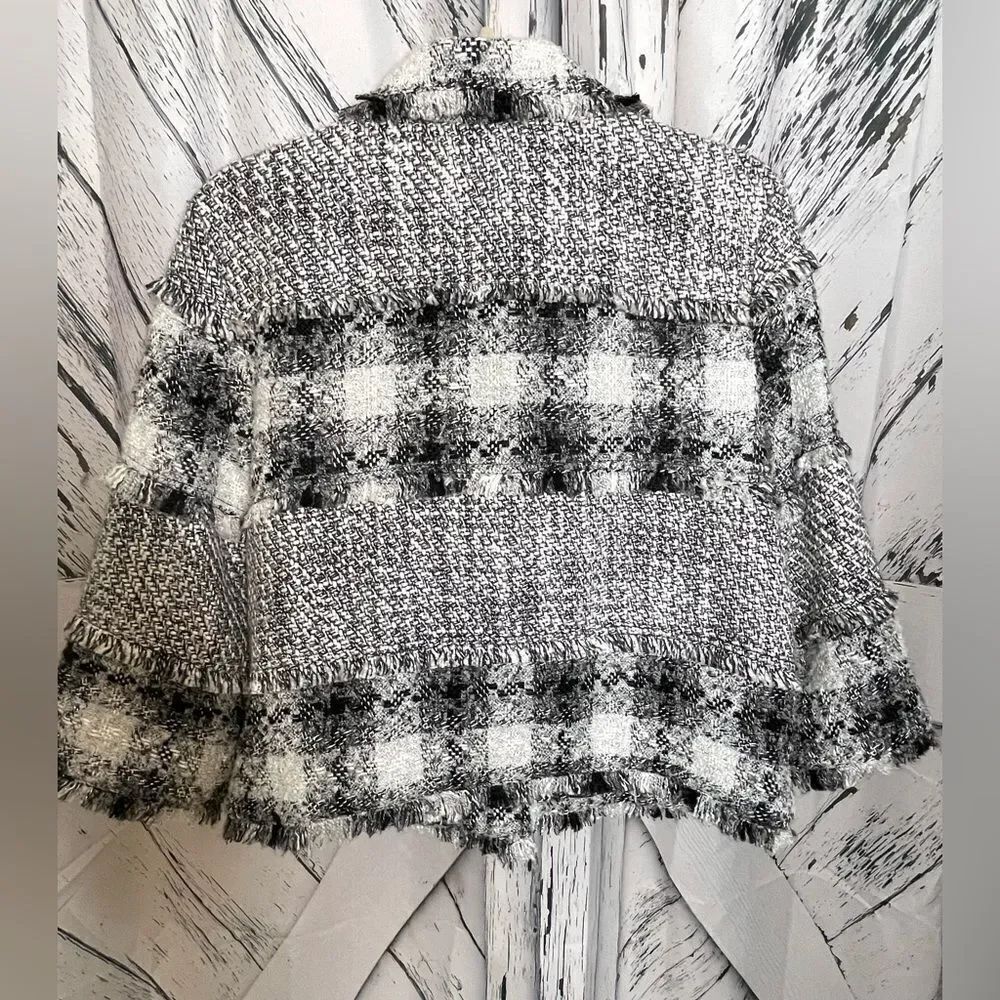 Ruby Rd. Frayed Tweed Jacket Cropped MP - Picture 2 of 5